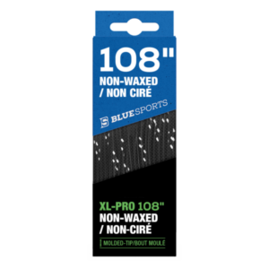 Blue Sports Laces Black Cloth 108"
