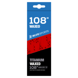 Blue Sports Laces Red Waxed 108"
