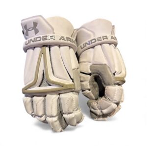 Used Under Armour Biofit Lacrosse White Gloves 13"